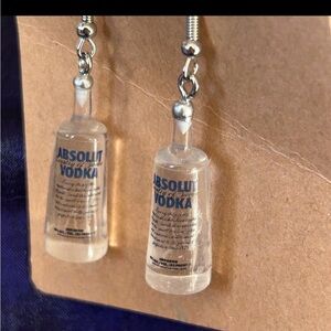 Absolut Vodka Bottle Earrings